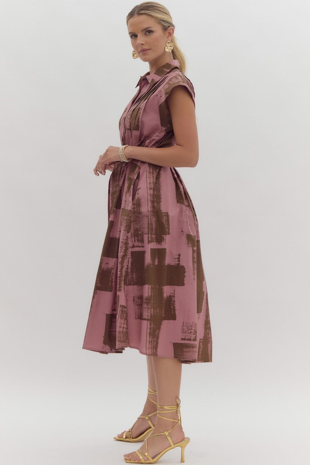 Mauve Abstract Midi