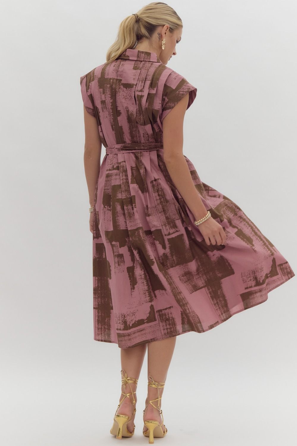 Mauve Abstract Midi