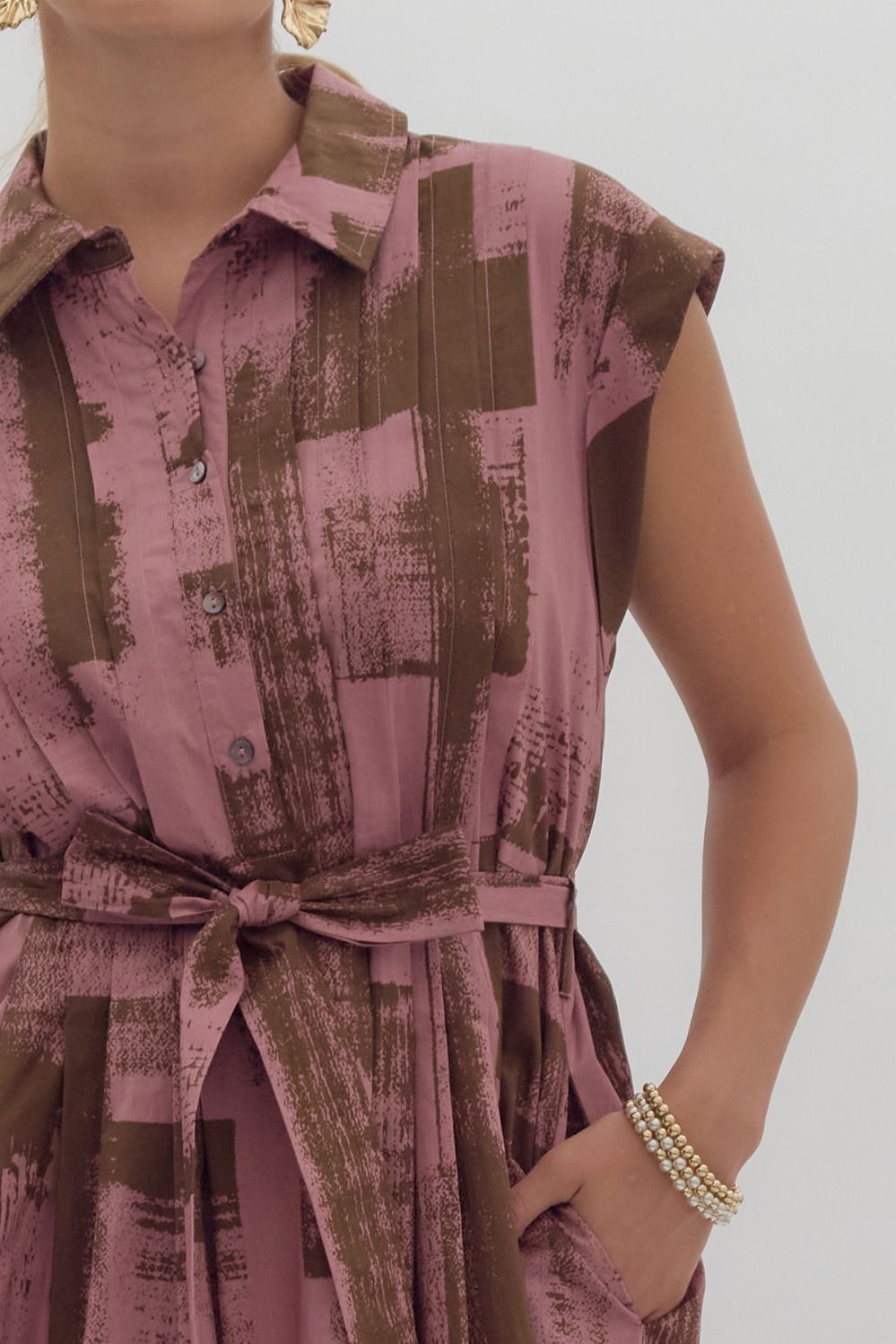 Mauve Abstract Midi